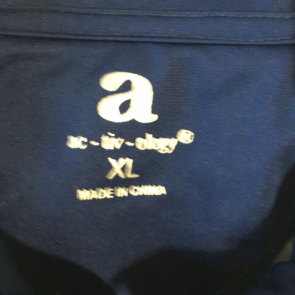 a ac-tiv-ology XL navy & white full zip yoga - Picture 2 of 10